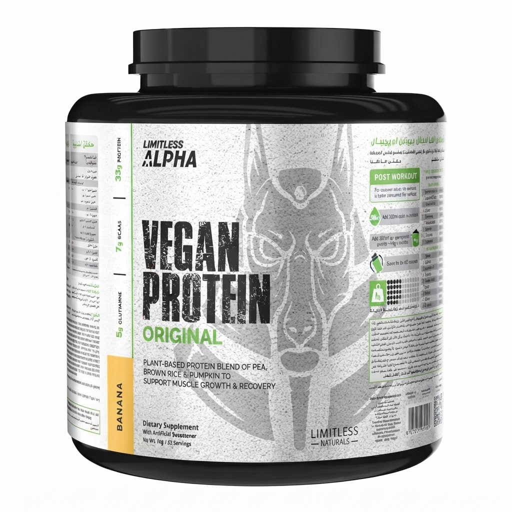 Limitless Alpha Vegan Whey Protein - Banana 1 kg