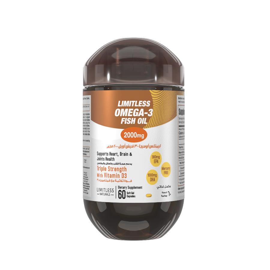 Limitless Omega 3 Fish Oil 2000Mg 60 cap
