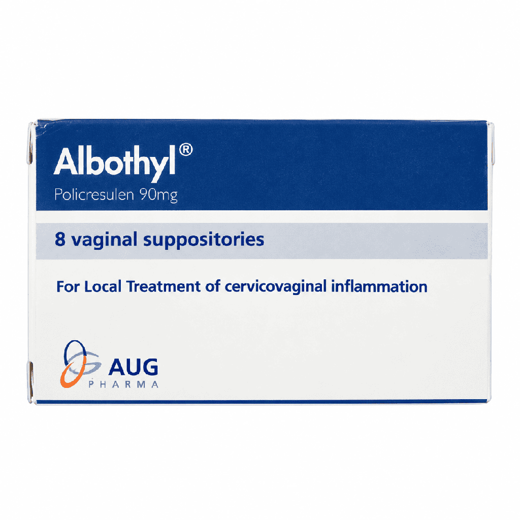 Albothyl 90 mg 8 Vaginal Suppositories