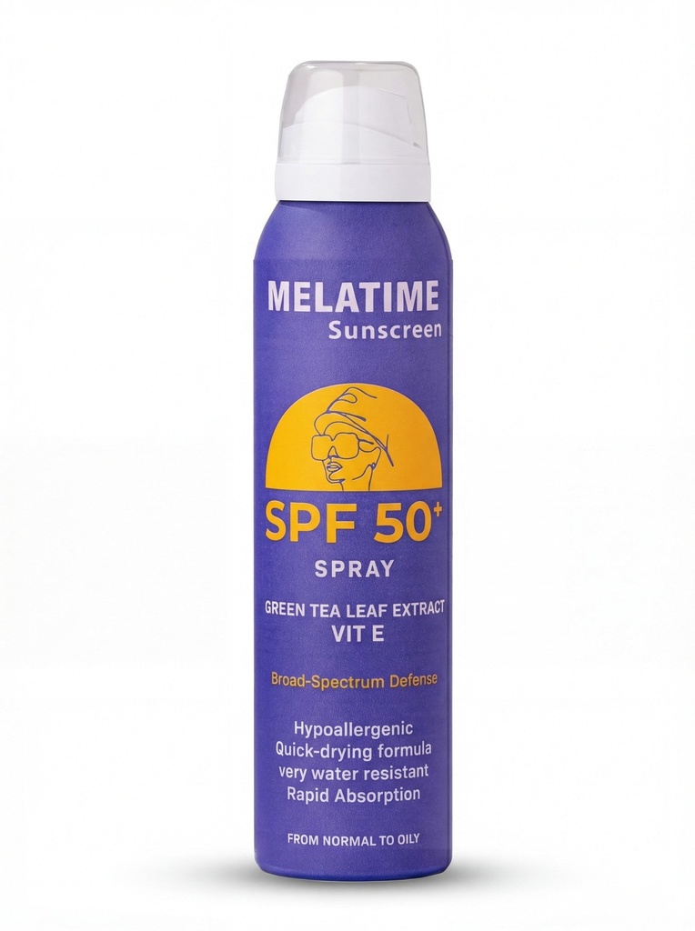 بخاخ واقي شمس ميلا تايم بعامل حماية SPF 50+، سعة 150 مل