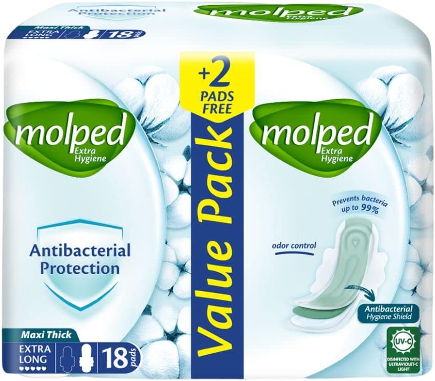 MOLPED ANTI BACTERIAL LONG 18 PADS