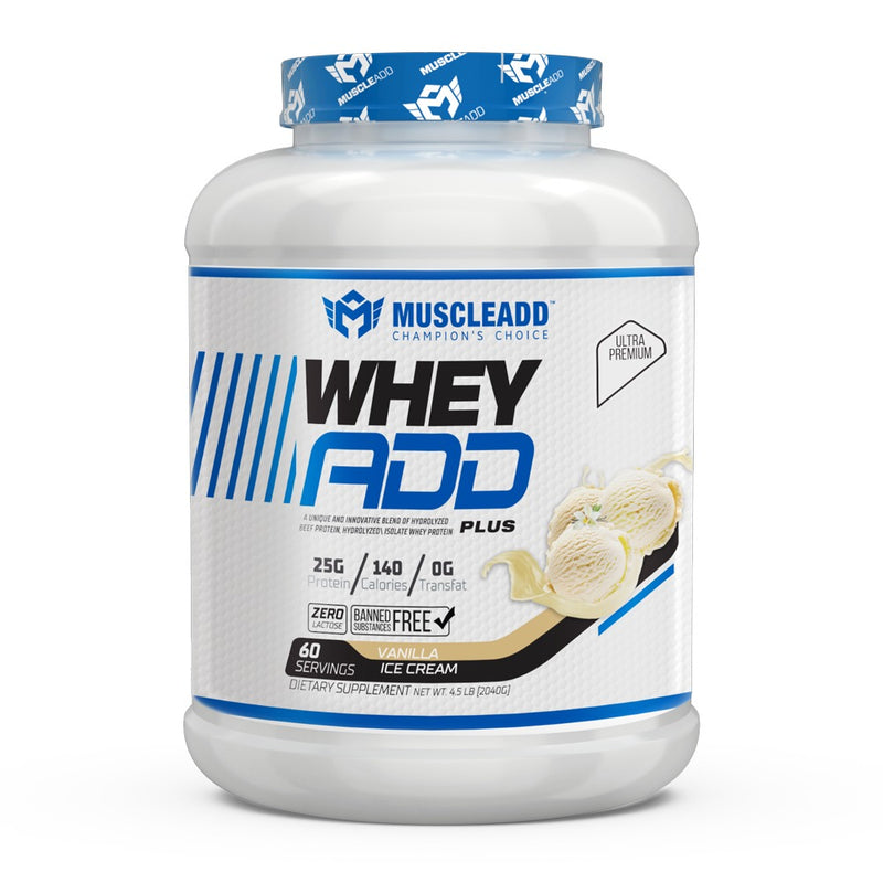 MUSCLE ADD Whey Add-30Serv.-1050 G Vanilla Ice Cream