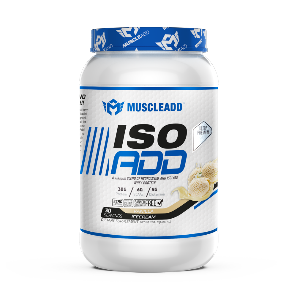 MUSCLE ADD Iso Add Plus-30Serv-1020G Vanillia Ice Cream