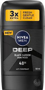 Nivea Men Deep Black Carbon Dark Wood AntiPerspirant Deodorant Stick 50ml