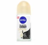 NIVEA Antiperspirant Roll-on for Women, Black & White Invisible Silky Smooth Shaving, 50ml 15% Off