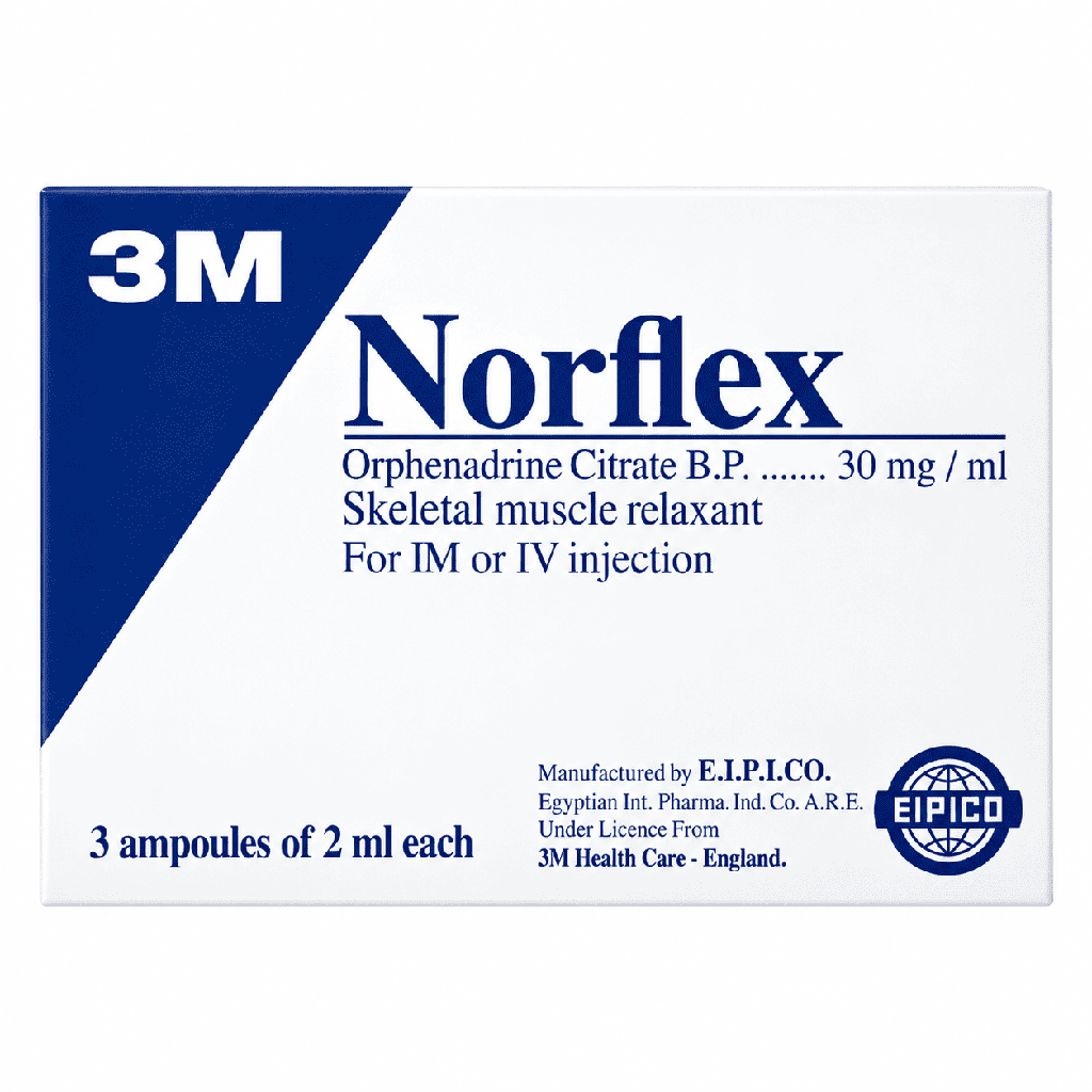 Norflex 30 mg 3 Ampoules 2 ml