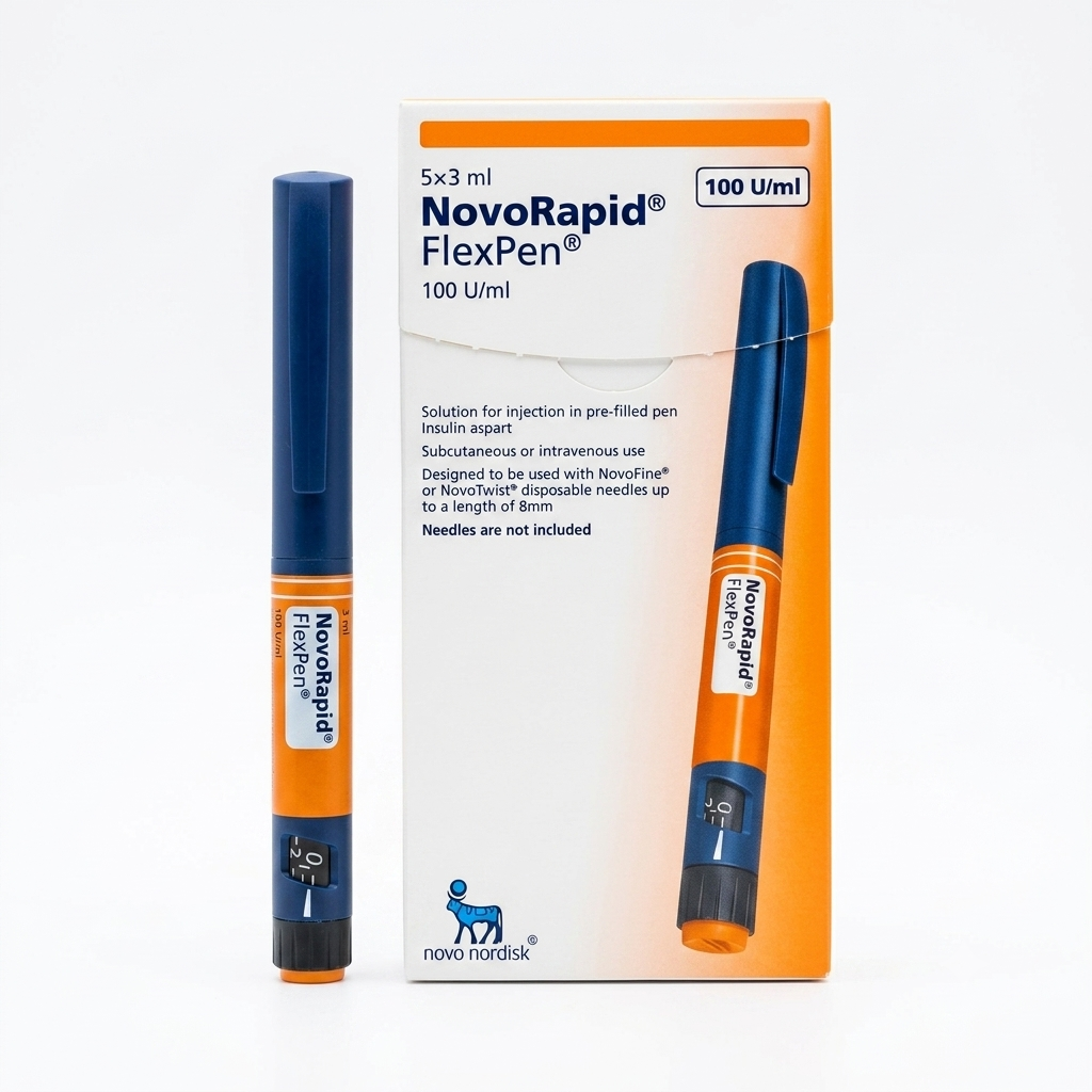 NovoRapid Flexpen 100 U/ml 5 Pens 3 ml (Fridge)