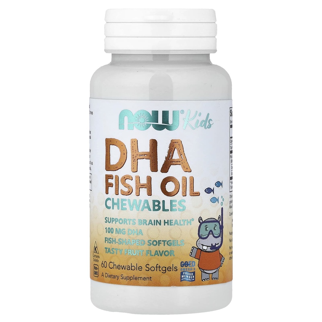 NOW DHA-100 FISH OIL 60 CHEWABLES