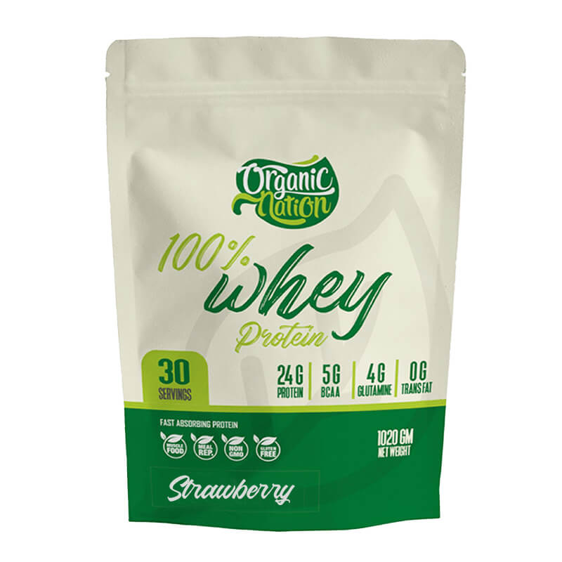 ORGANIC NATION Whey Protein-30Serv.-1020g STRAWBARY.