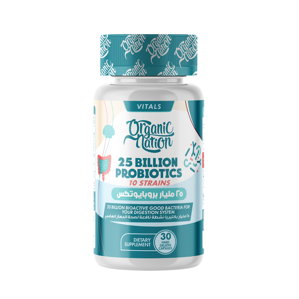 ORGANIC NATION 25  BILION PROBIOTICS 30 CAP