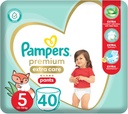 Pampers Premium EXTRA CARE Pants, Size 5, 12-18 Kg, with Lotion with Aloe Vera, 40 diapers.