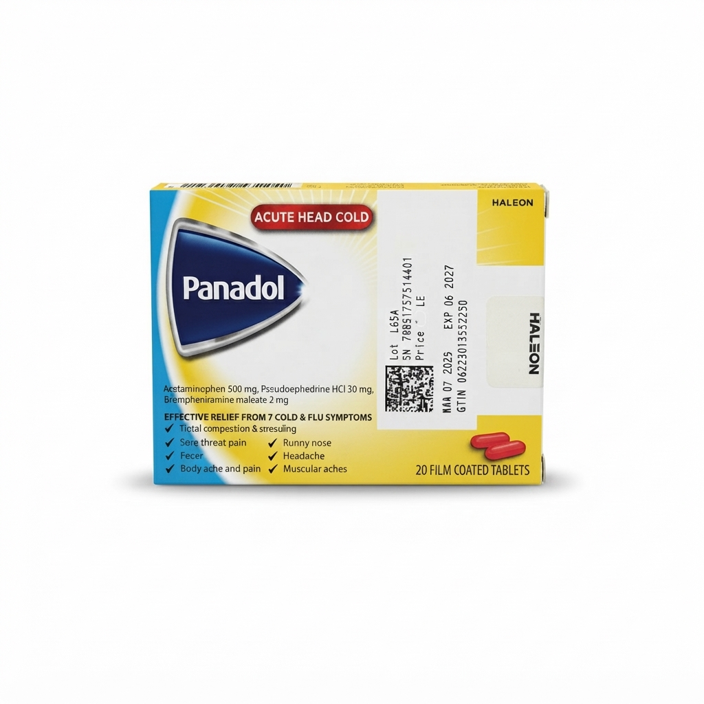 Panadol Acute Head Cold 20 Film Coated Tablets