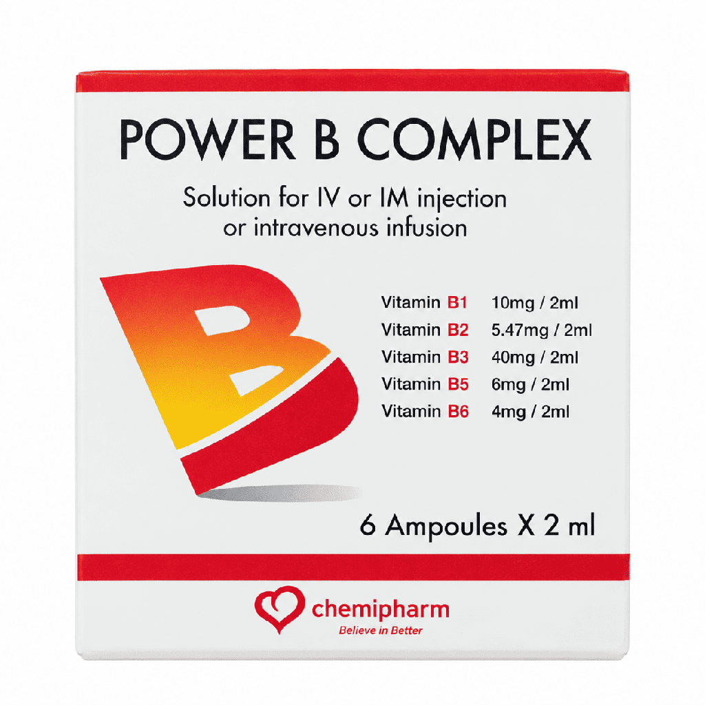 Power B Complex 6 Ampoules × 2 ml