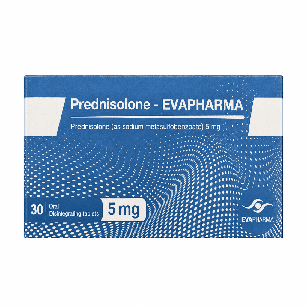 Prednisolone - EVA Pharma 5 mg 30 Oral Disintegrating Tablets
