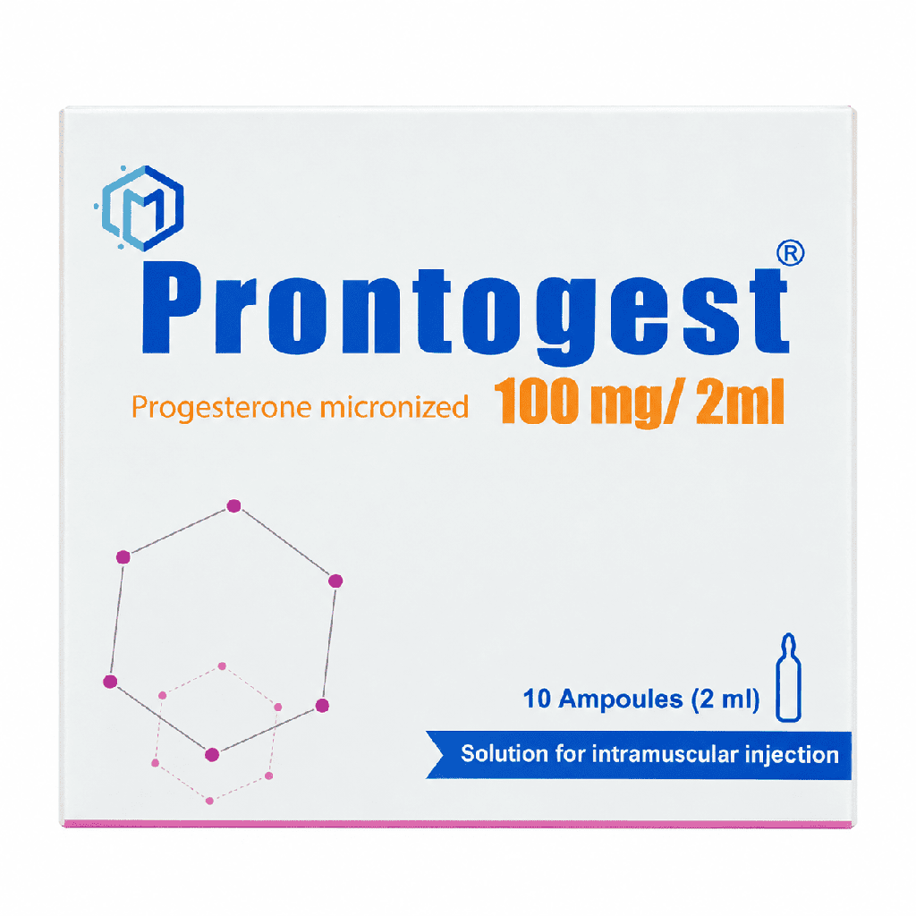 Prontogest 100 mg (I.M.) 10 Ampoules × 2 ml
