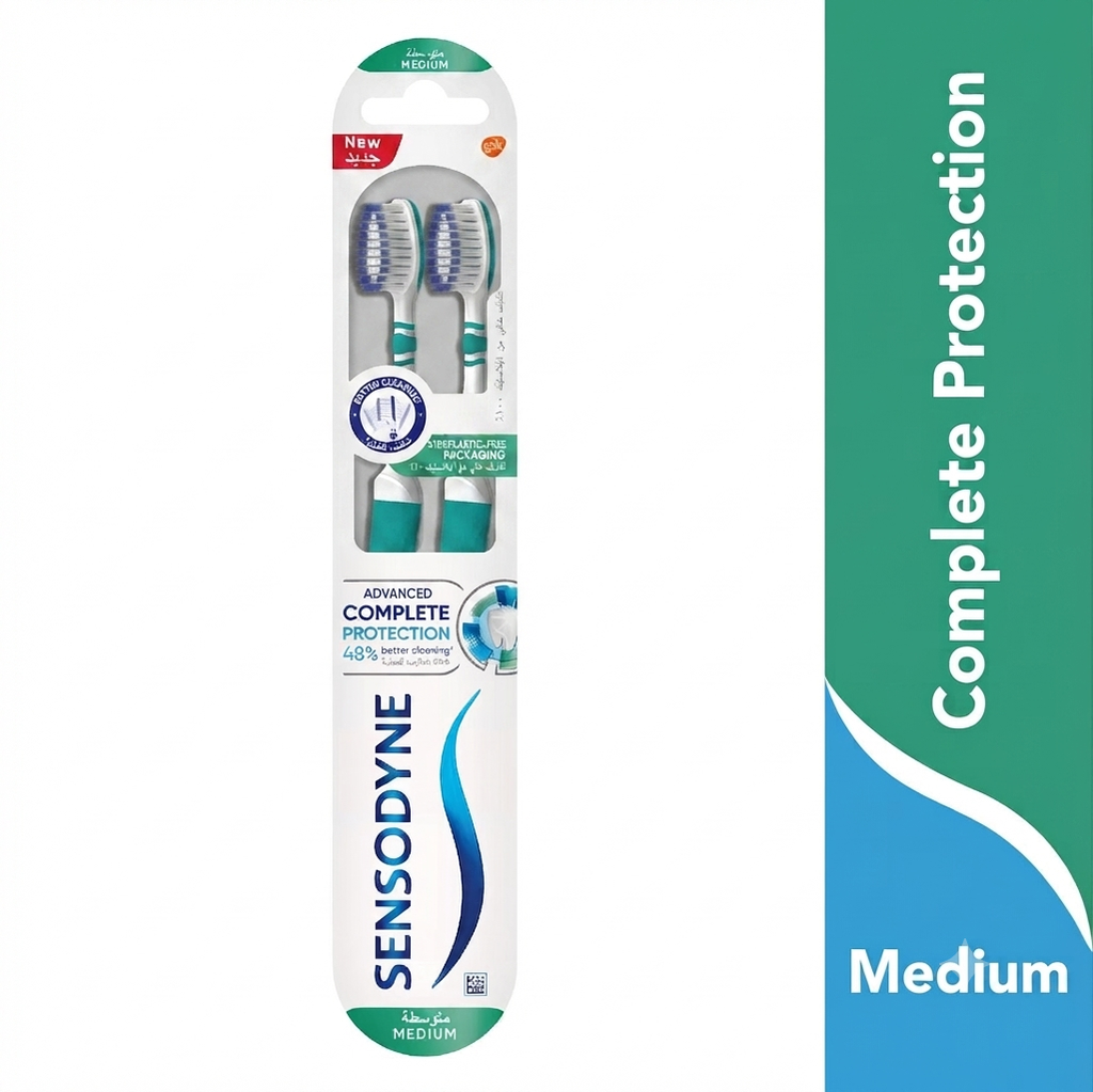SENSODYNE COMPLETE PROTRCTION MEDIUM BRUSH 1+1