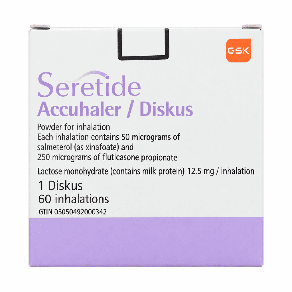 Seretide 250/50 mcg Diskus 60 Inhalation Doses