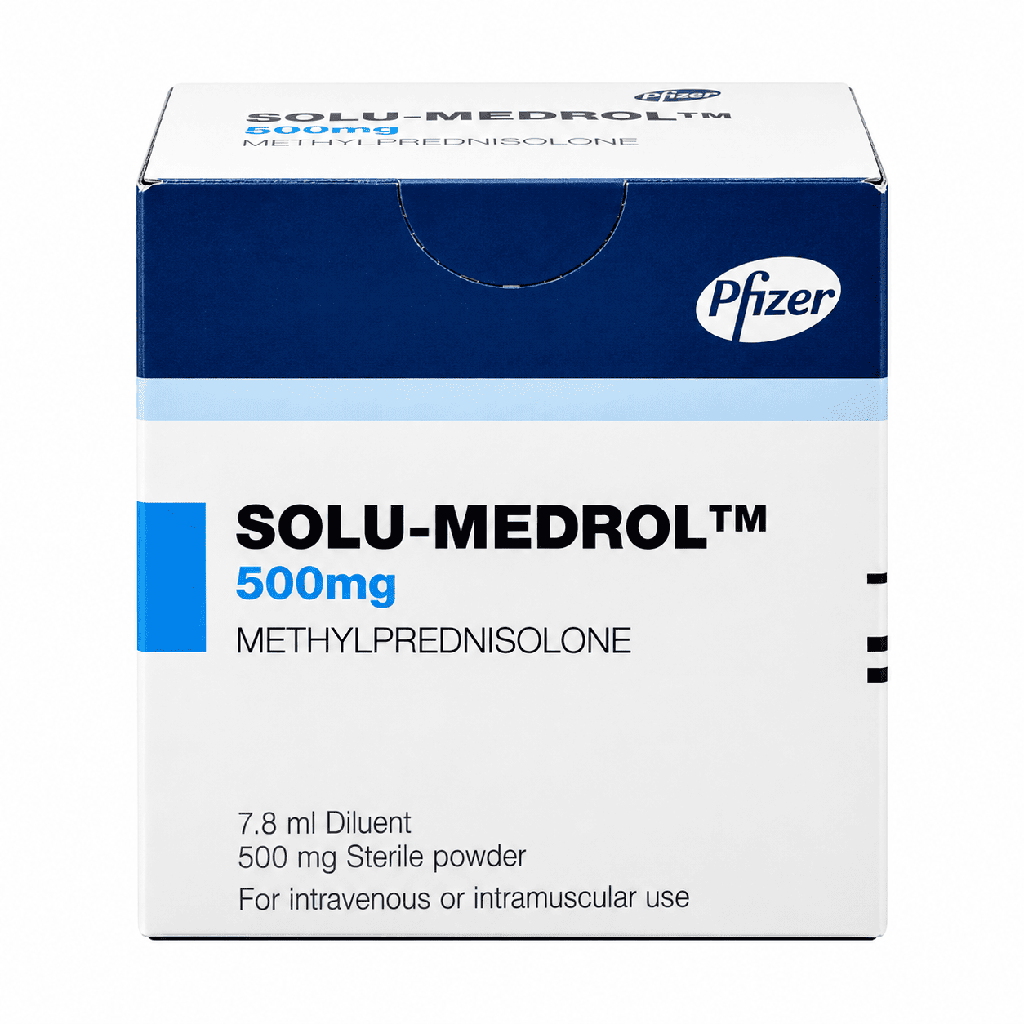 Solu-Medrol 0.5 gm 1 Vial 8 ml (Fridge)