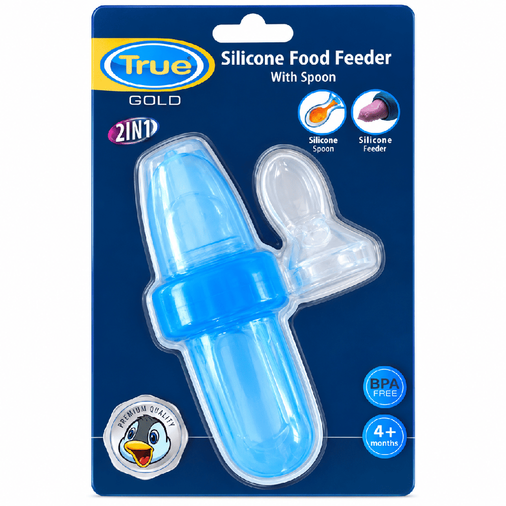 True Silicone Food Feeder 4+m With Spoon