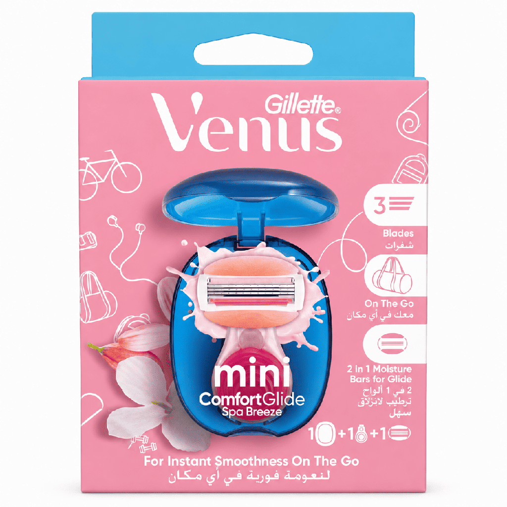 Gillette Venus ComfortGlide SPA Breeze Woman's Mini Travel Refillable Razor
