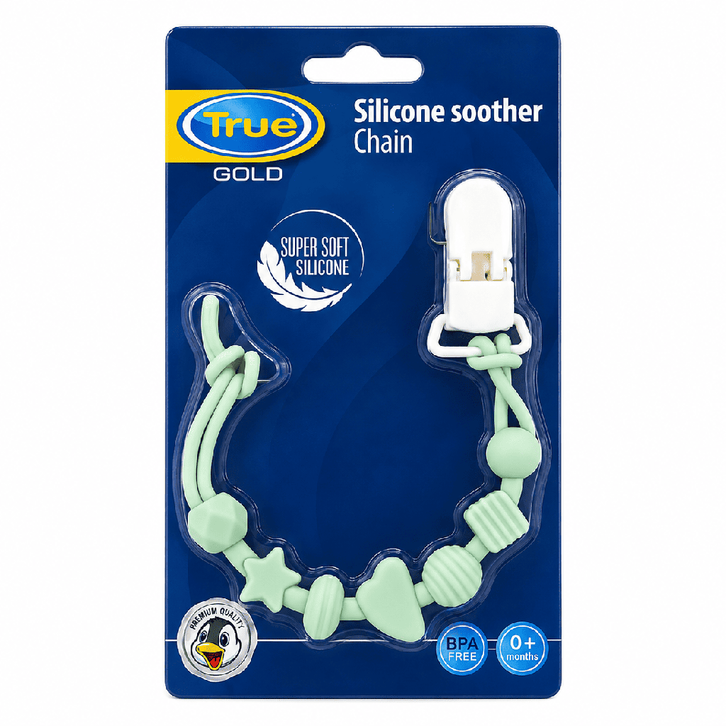 True Gold Silicone Soother Chain +0 m