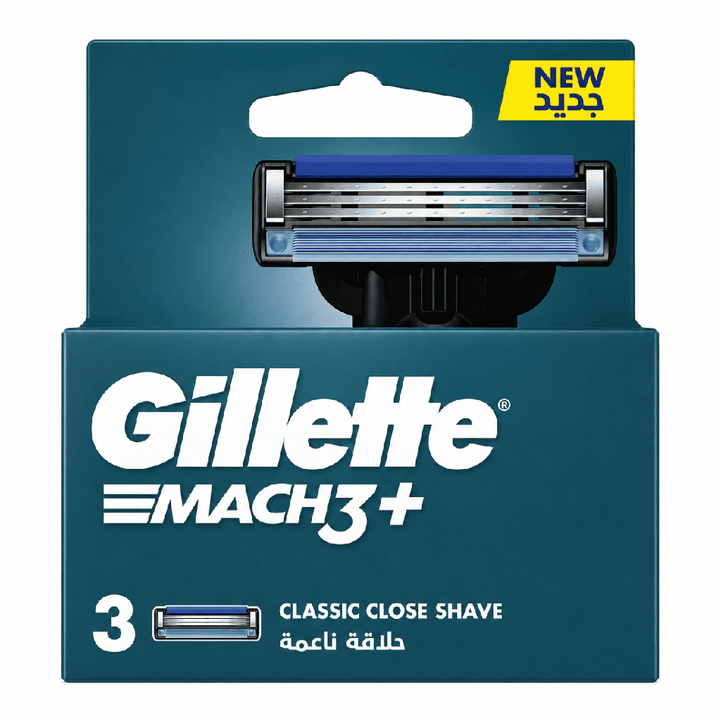 Gillette Mach3+ Razor Blade Refills – 3 Pieces