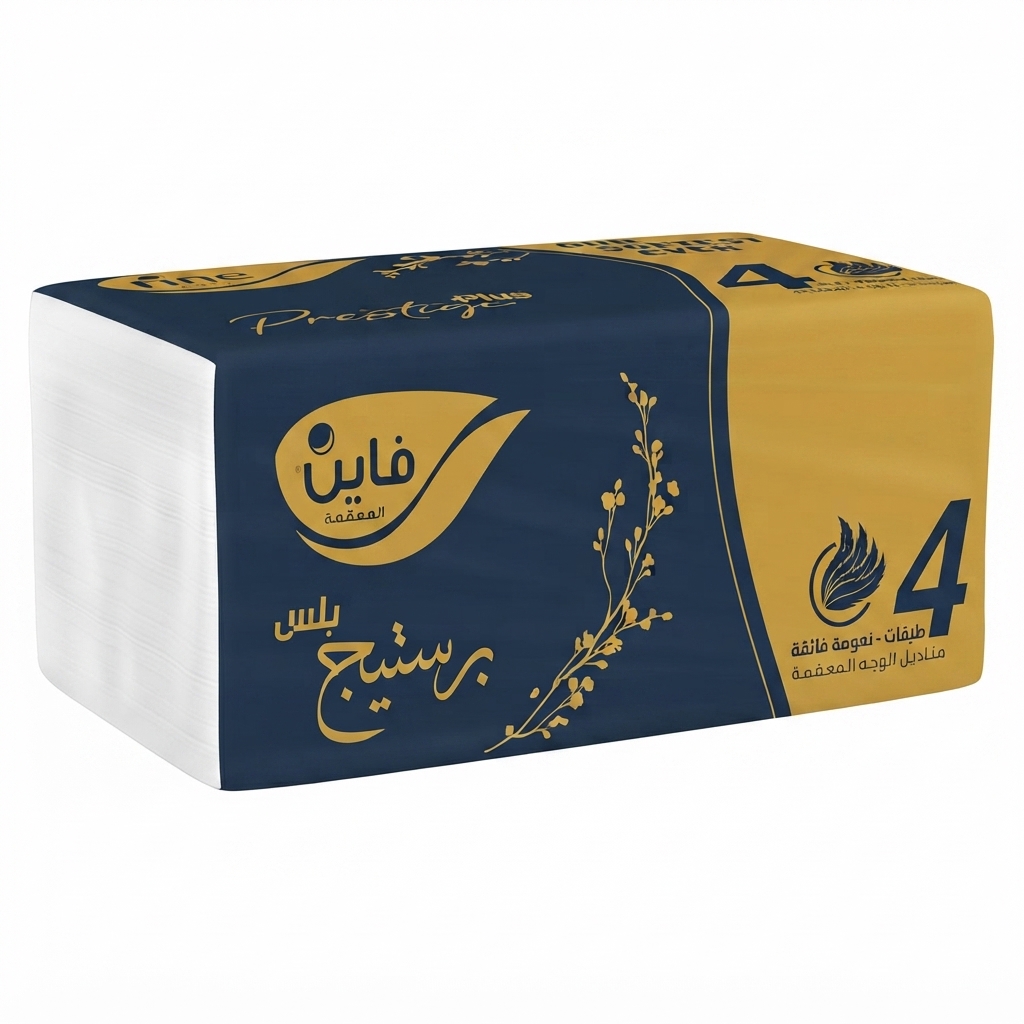 Fine Prestige Plus Facial Tissues 500 Sheets 4 Ply