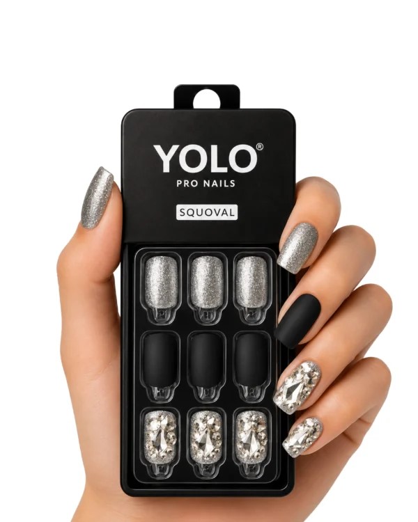 Yolo Squoval Short, Pro Nails SS-105-Noir