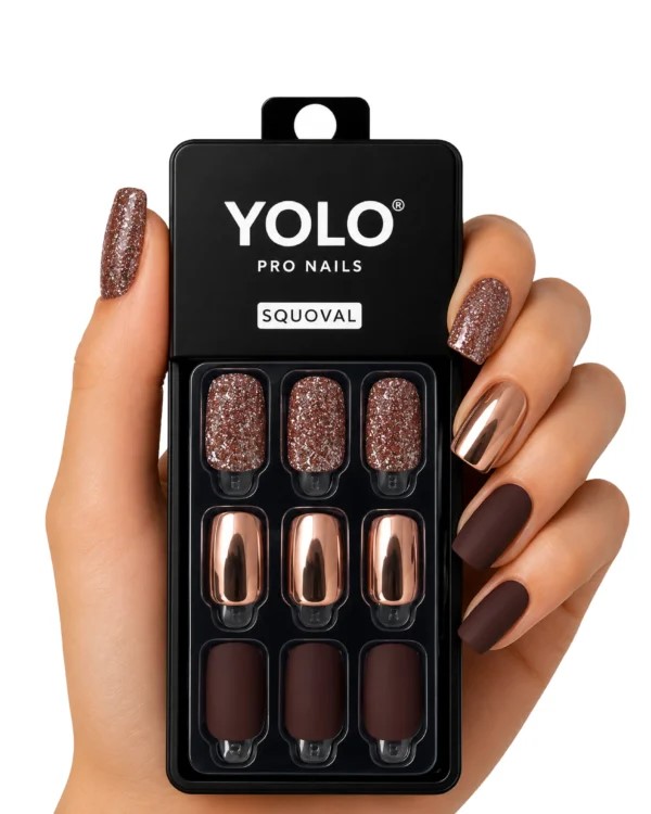 Yolo Squoval Short, Pro Nails SS-109-Copper Crush