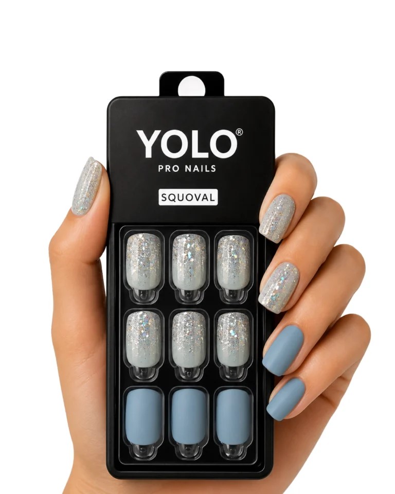 Yolo Squoval Short, Pro Nails SS-103-Crystal