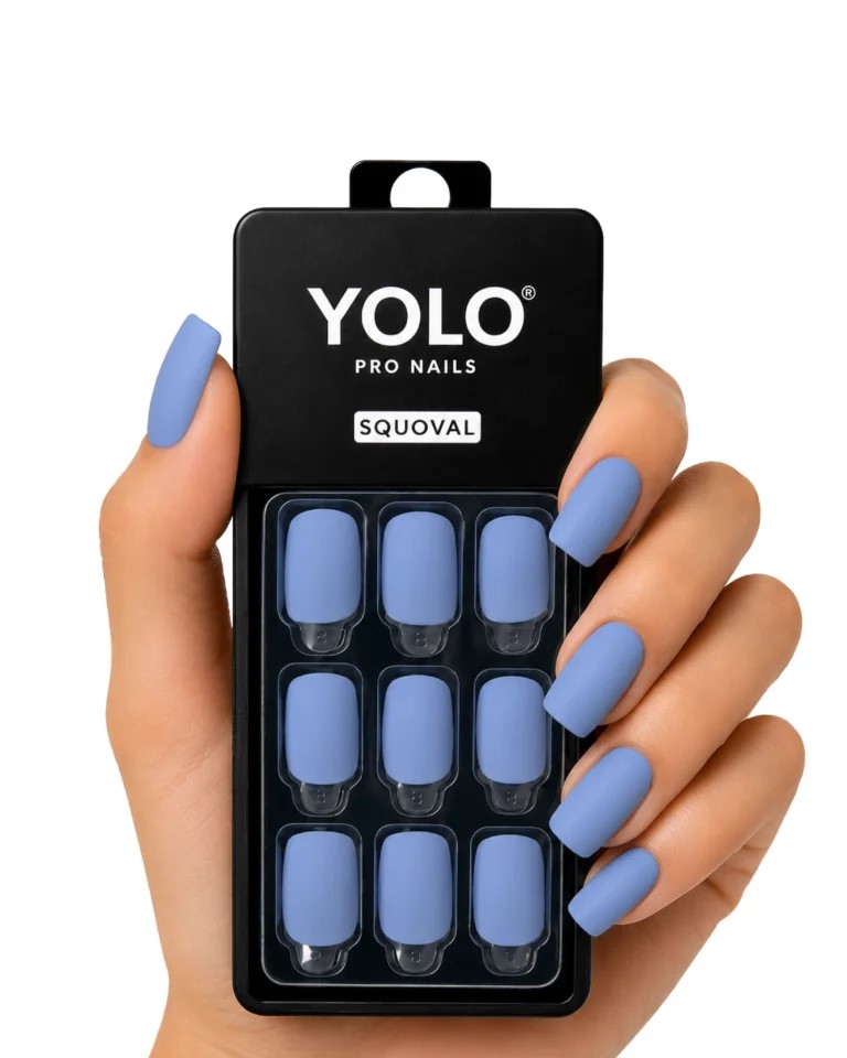 Yolo Squoval Short, Pro Nails SS-119-Sky