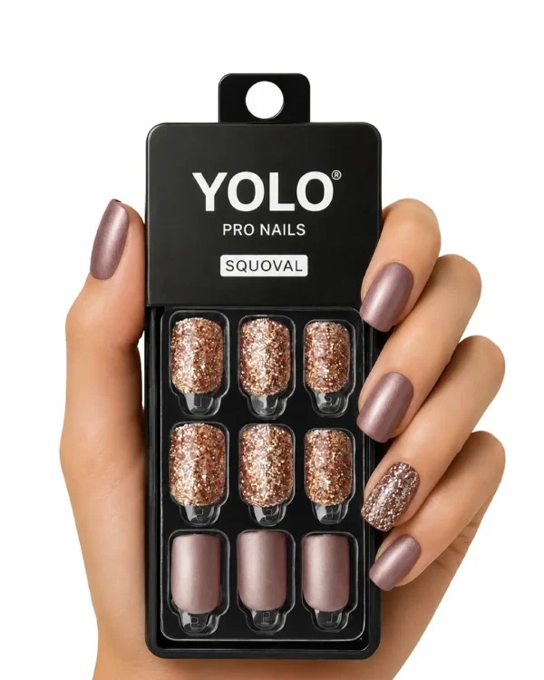 Yolo Squoval Short, Pro Nails SS-107-Champaign