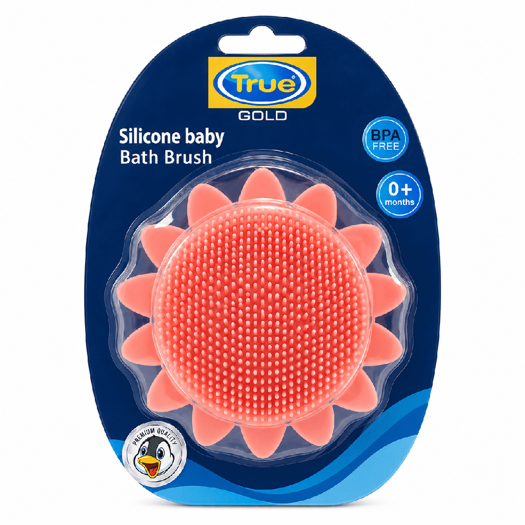 True Silicone Baby Bath Brush – Pink