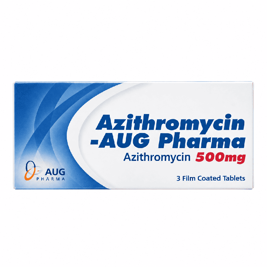 Azithromycin - Aug Pharma 500 mg 3 Film Coated Tablets