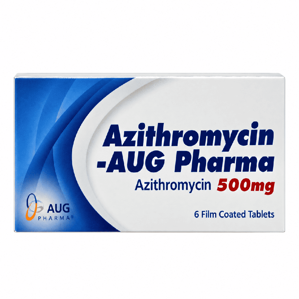 Azithromycin - Aug Pharma 500 mg 6 Film Coated Tablets