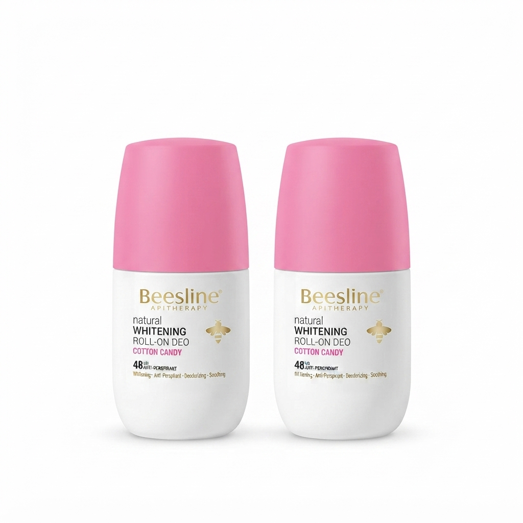 Beesline Whitening Roll-On Deodorant Cotton Candy 48h Protection 50 ml (offer1+1)