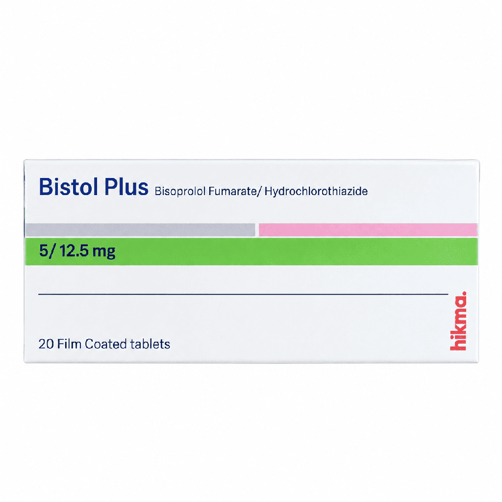 Bistol Plus 5 mg / 12.5 mg 20 Film Coated Tablets