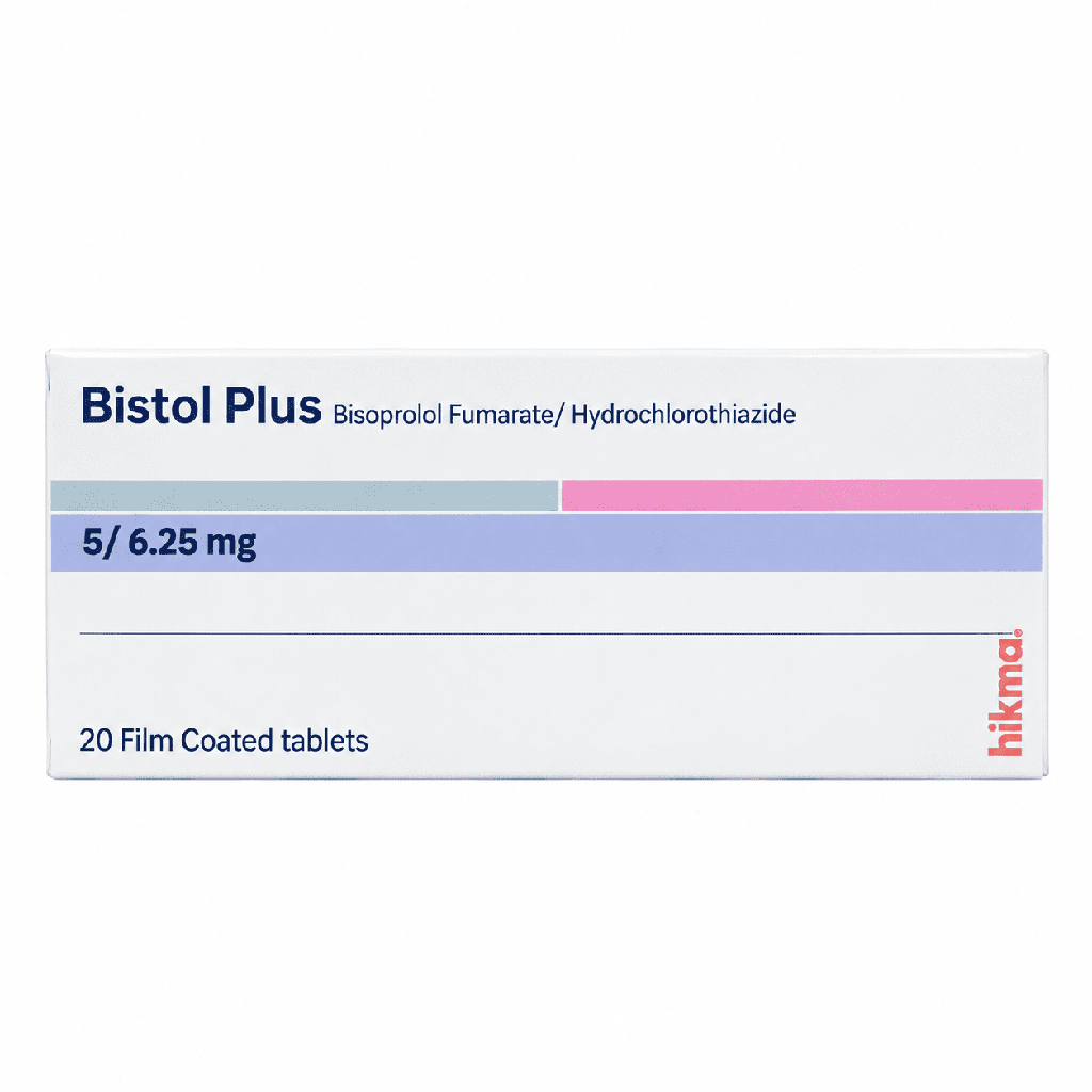 Bistol Plus 5 mg / 6.25 mg 20 Film Coated Tablets