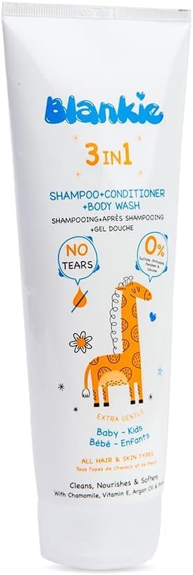 بلانكي (Blankie) شامبو وبلسم وغسول للجسم 3 في 1، سعة 200 مل