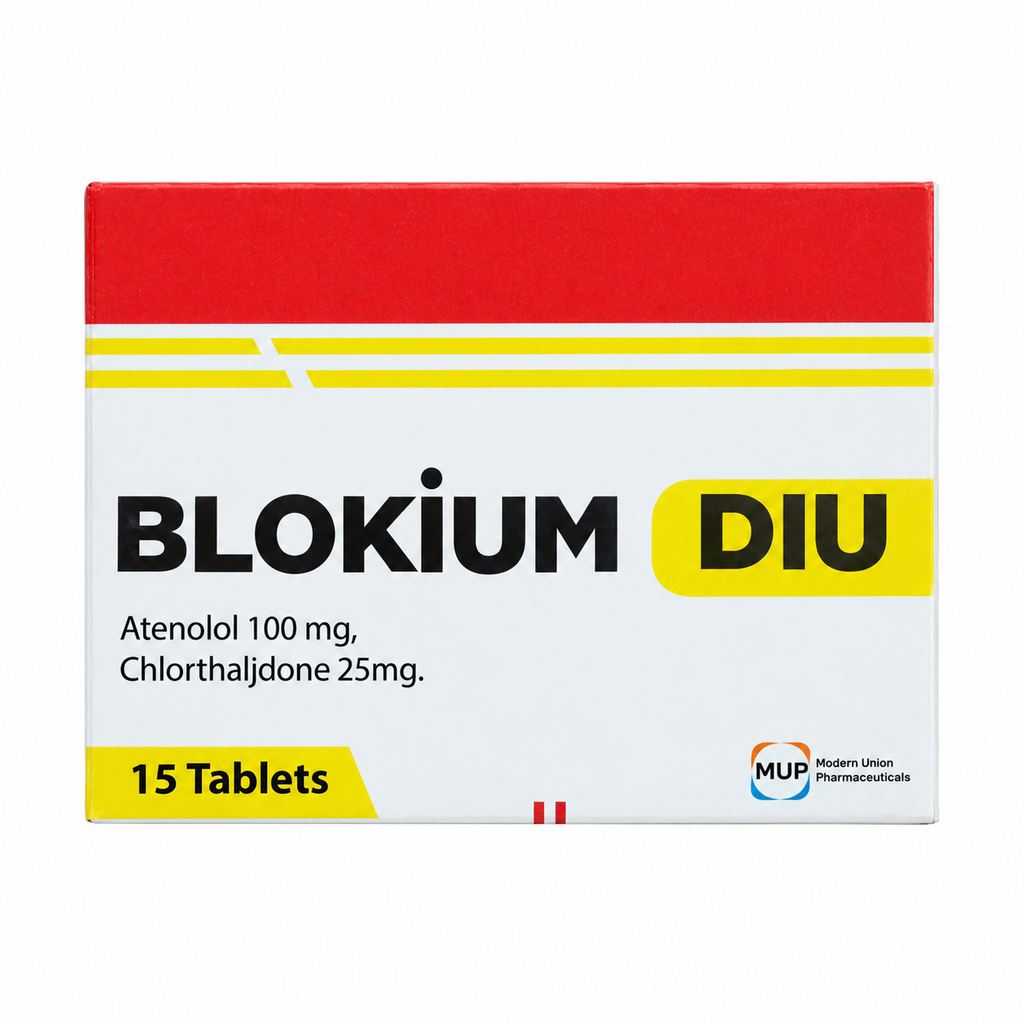 Blokium DIU 100 mg /25 mg 15 Tablets