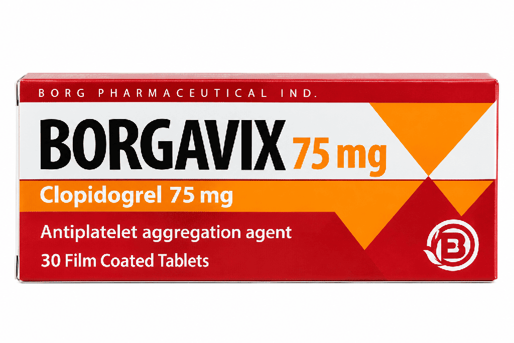 Borgavix 75 mg 30 Film Coated Tablets