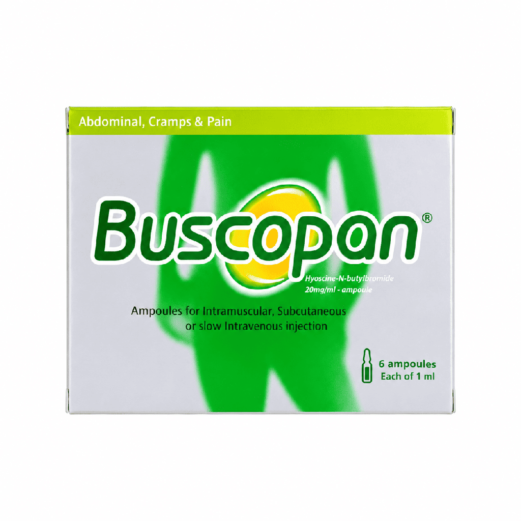 Buscopan 20 mg 6 Ampoules 1 ml