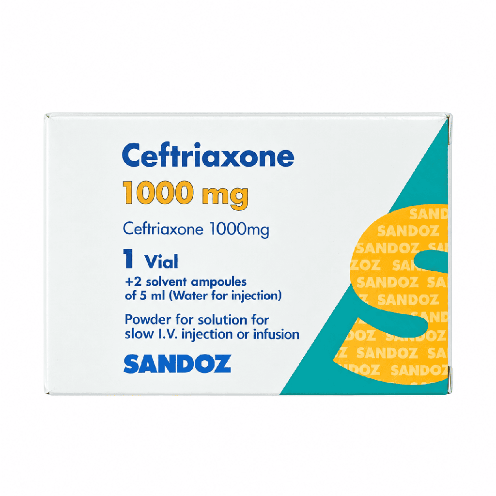 Ceftriaxone 1000 mg Vial I.V Injection (SANDOZ)