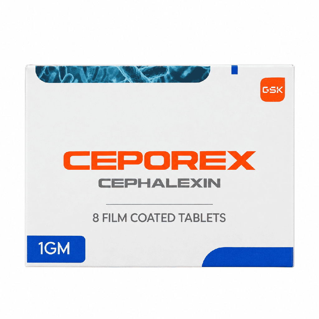 Ceporex 1 gm 8 Film Coated Tablets