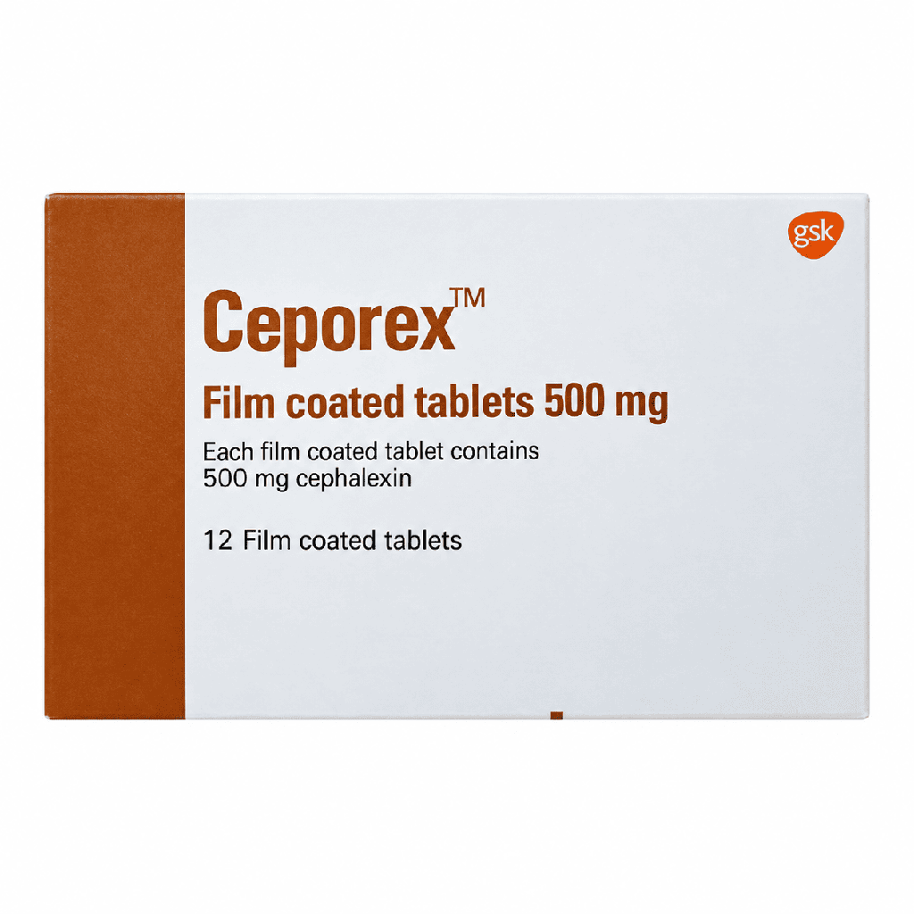 Ceporex 500 mg 12 Film Coated Tablets