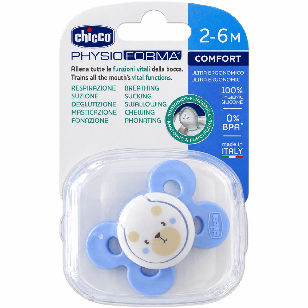 Chicco Physio Comfort Soother Soft 2-6 Months Blue