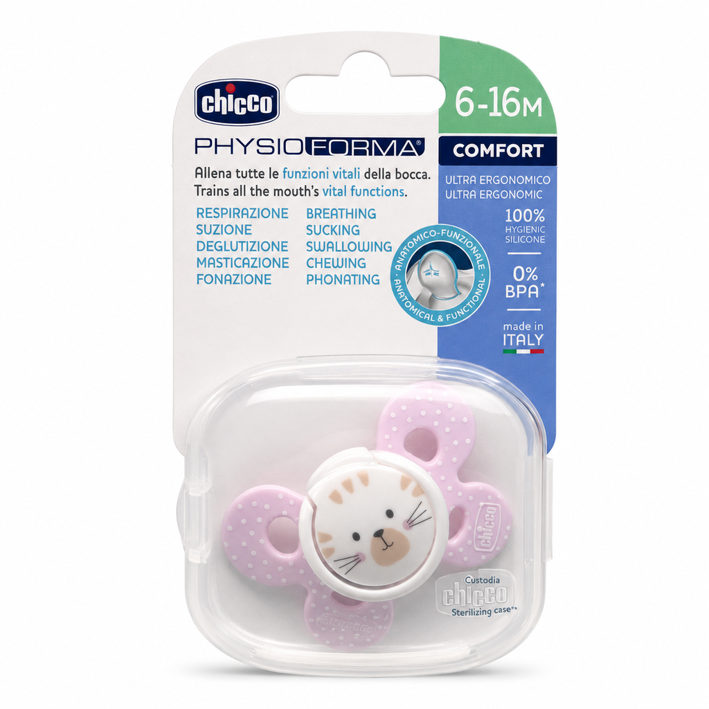 Chicco Pacifier Physio Forma Comfort Silicone (6-16m) Rose