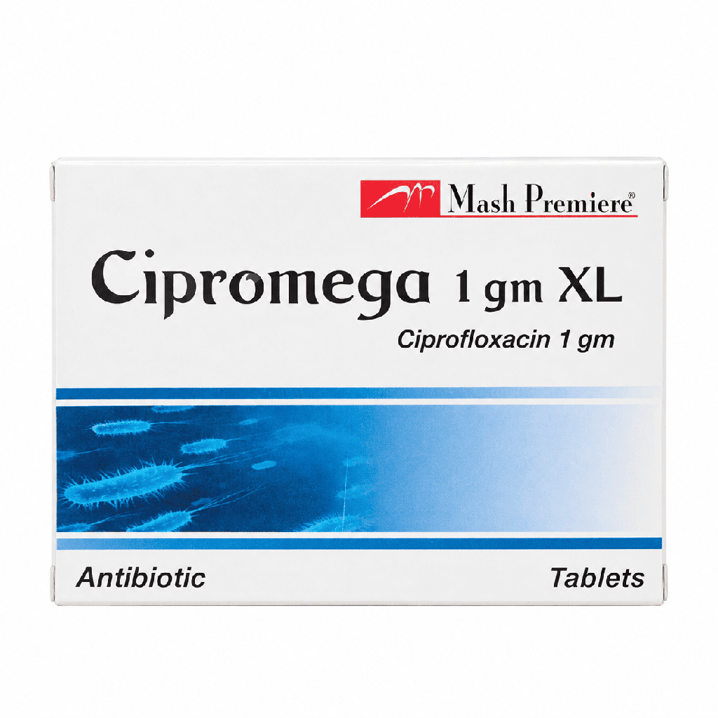 Cipromega 1 gm XL Extended Release 14 Film Coated Tablets