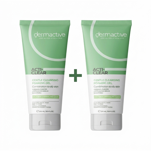Dermactive ACTI-CLEAR Gentle Cleasnsing Foaming Gel 200ML (offer 1+1)