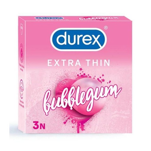 DUREX BUBBLEGUM 3 CONDOMS 